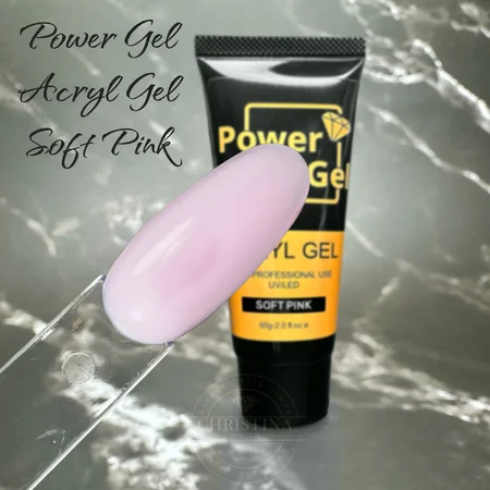 POLY GEL POWER GEL 30 גרם ורוד רך