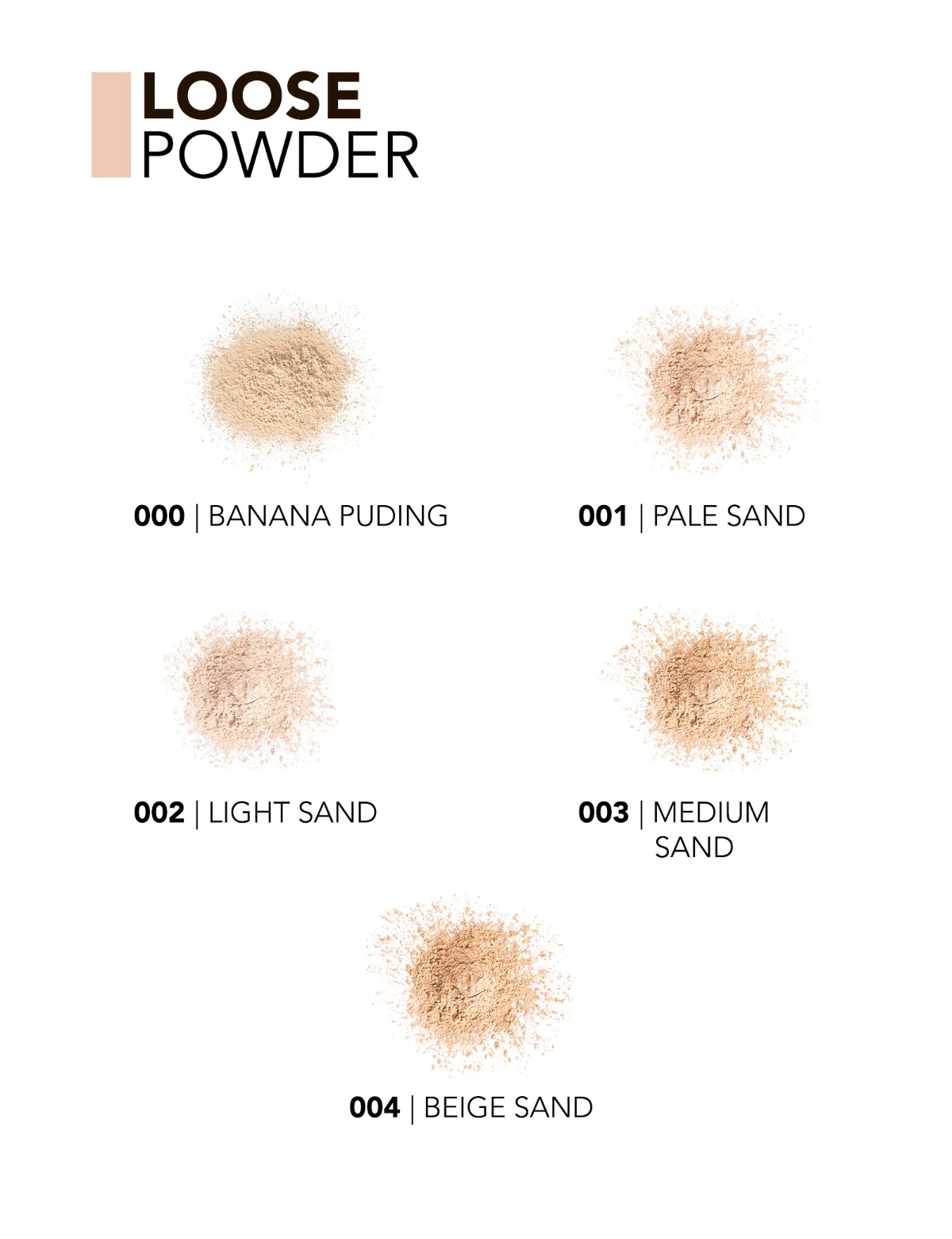 FLORMAR Loose Powder 001 חול חיוור 5