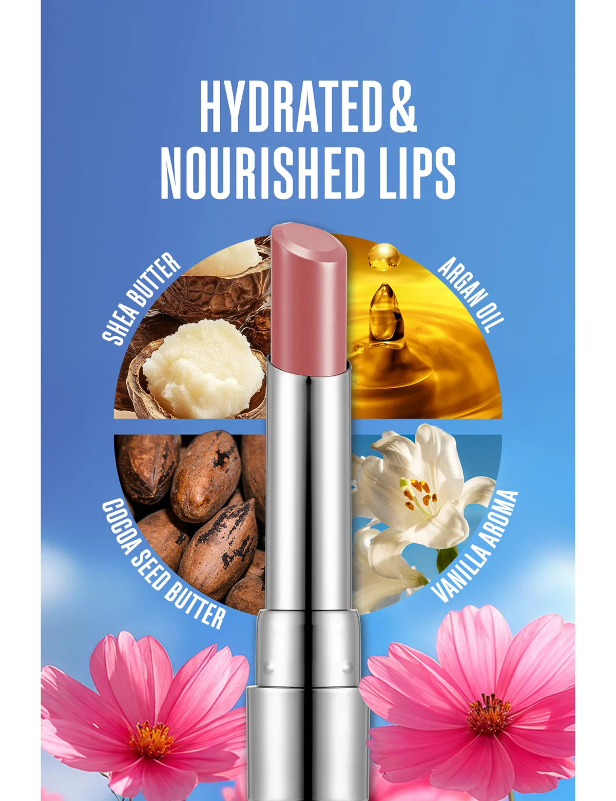 Flormar Sheer Up Lipstick 003 Pinky Nude 5