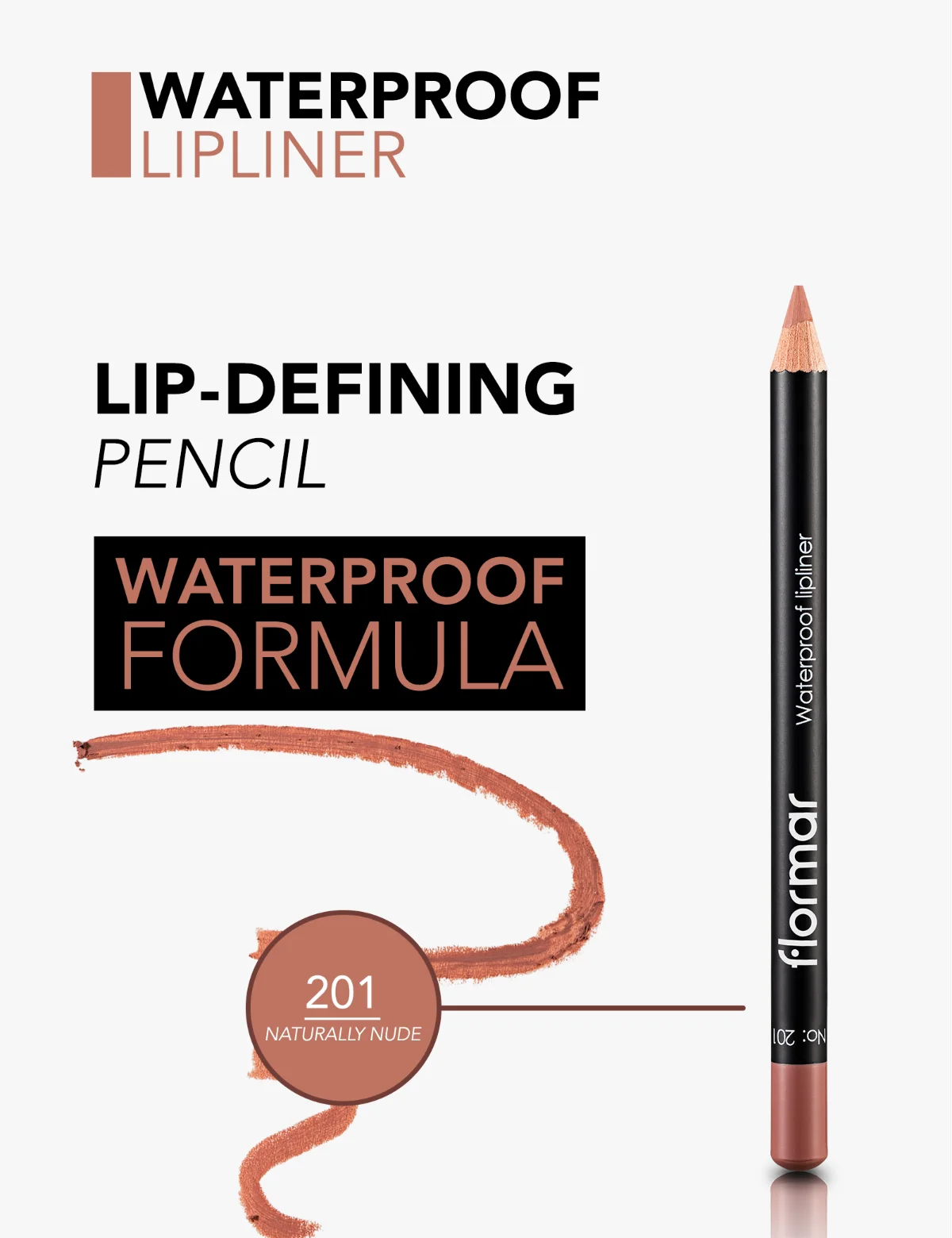 FOLRMAR Lipliner עמיד למים 201 עירום טבעי 3