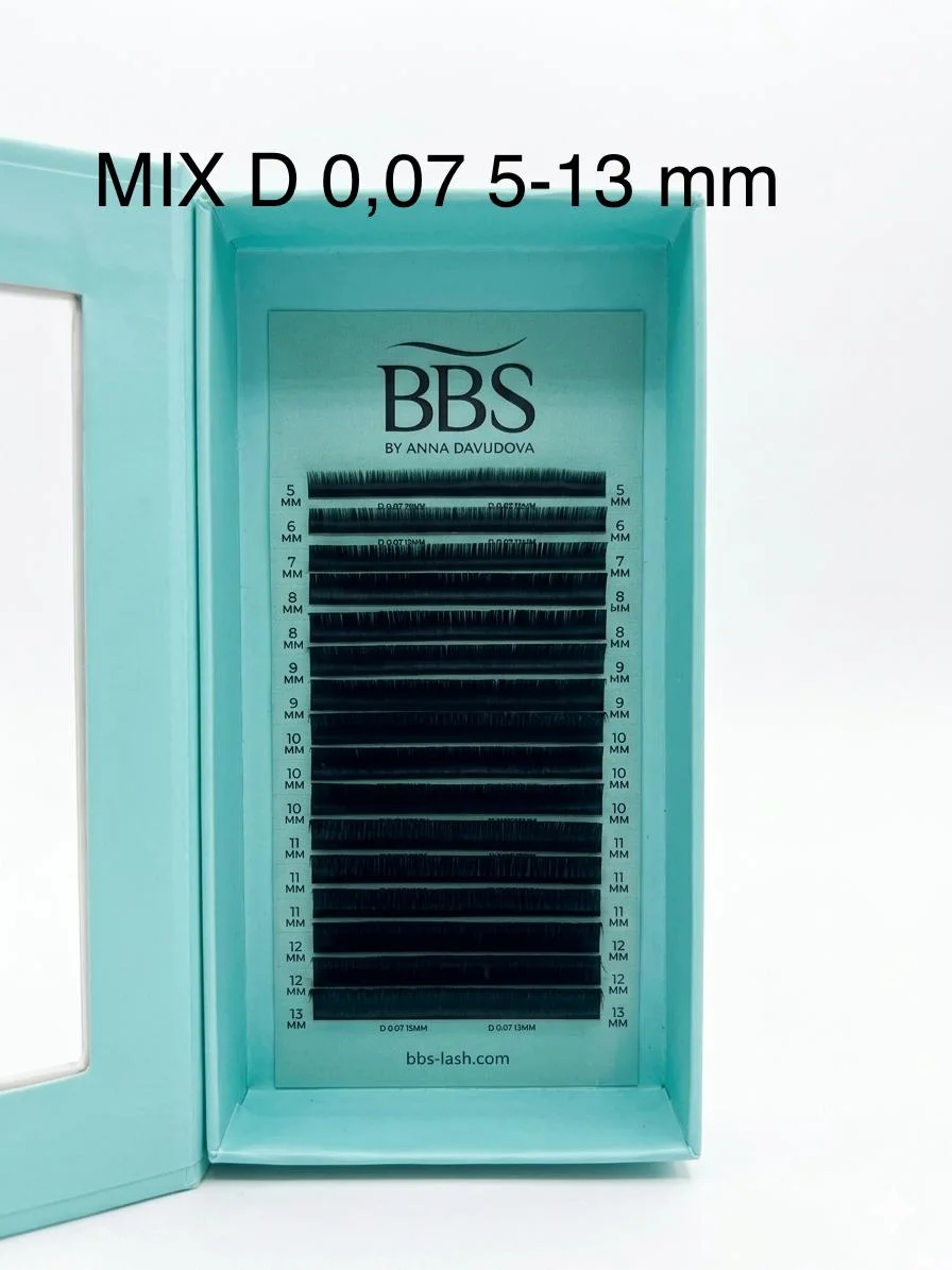 BBS MIX D 0.07/5-13 מ"מ ריסים לשיער טבעי