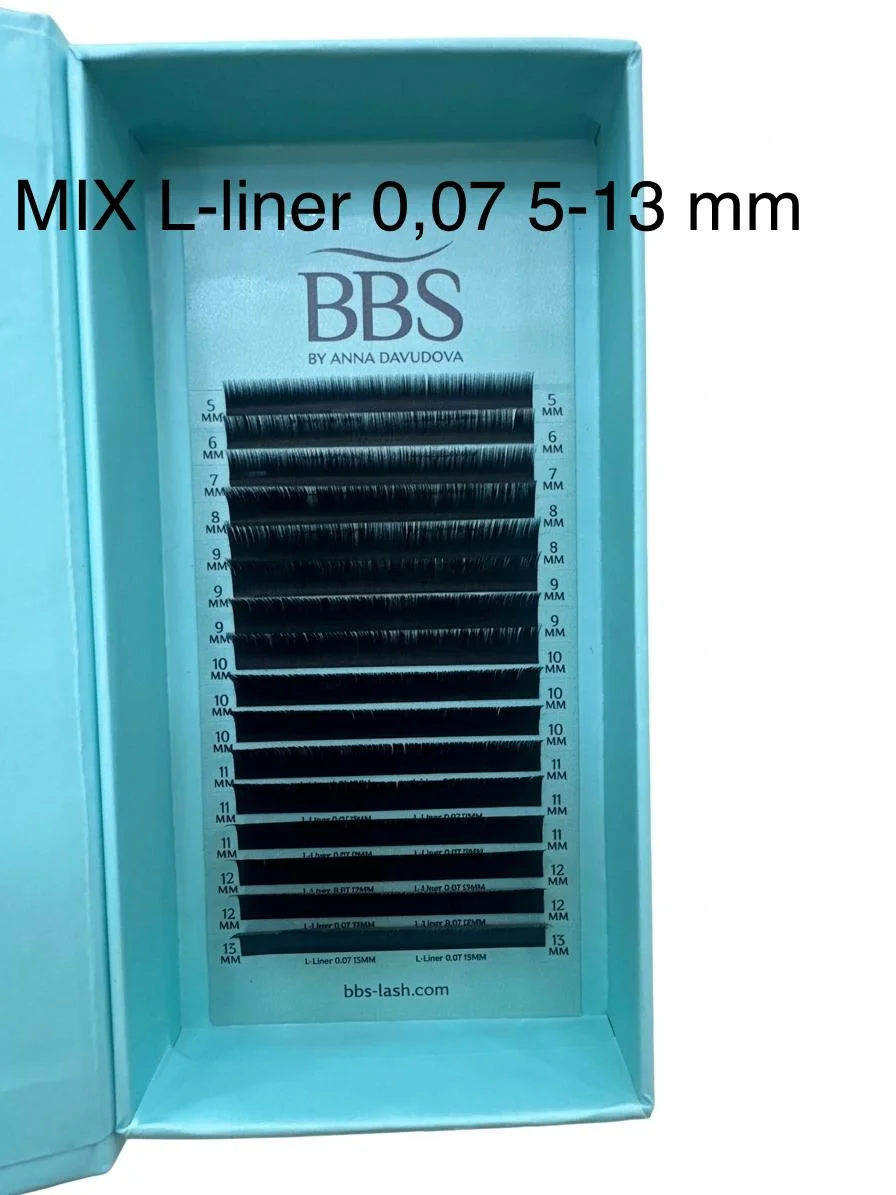 BBS MIX L-LINER 0.07 /5-13 מ"מ ריסים לשיער טבעי
