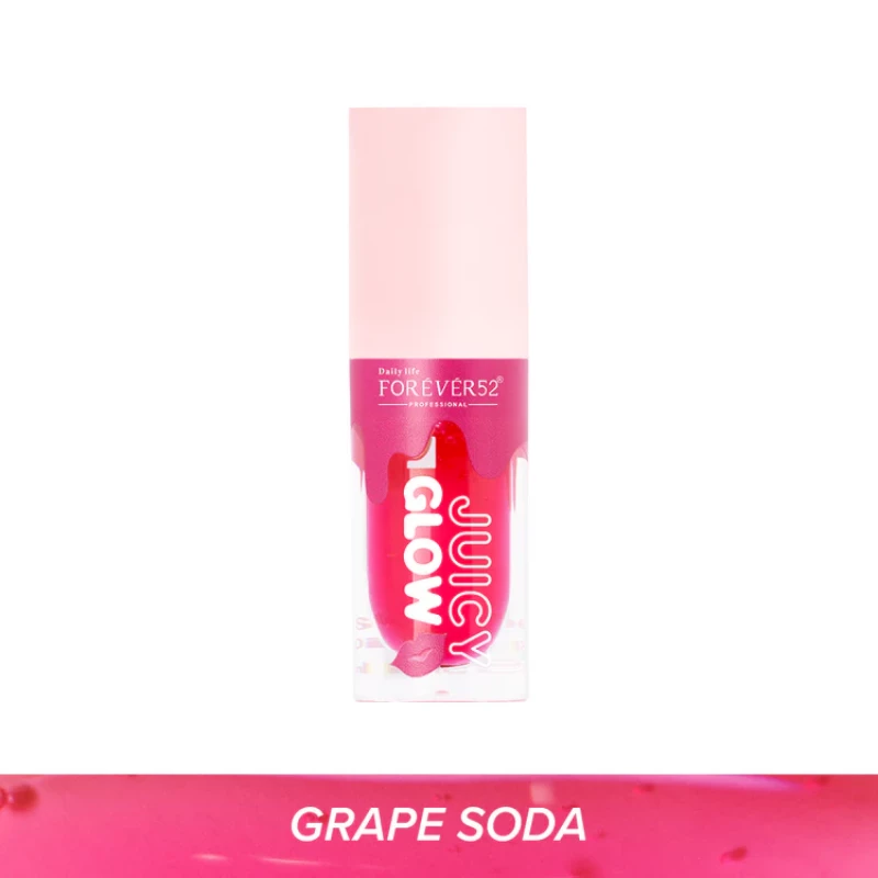 Forever52 Juicy Glow Grape Soda Oil GGL 001 טיפוח שפתיים לחות 5 מ"ל צבע פירותי לשפתיים זוהרות